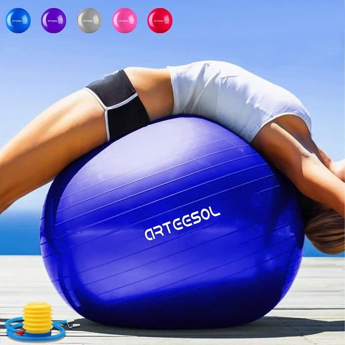 Balle Fitness 55 cm Anti-éclatement Anti-dérapant Yoga Swiss Ball Accouchement Balle Rapide Pompe Fitness Gym Yoga