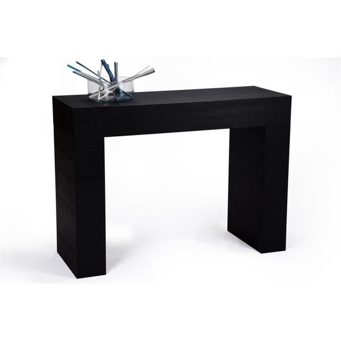Mobili Fiver, Table console, Evolution, Frêne noir, Mélaminé, Made in Italy