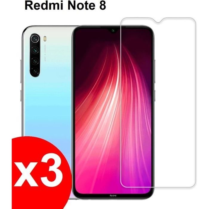 X3 protege ecran verre trempe xiaomi redmi note 8