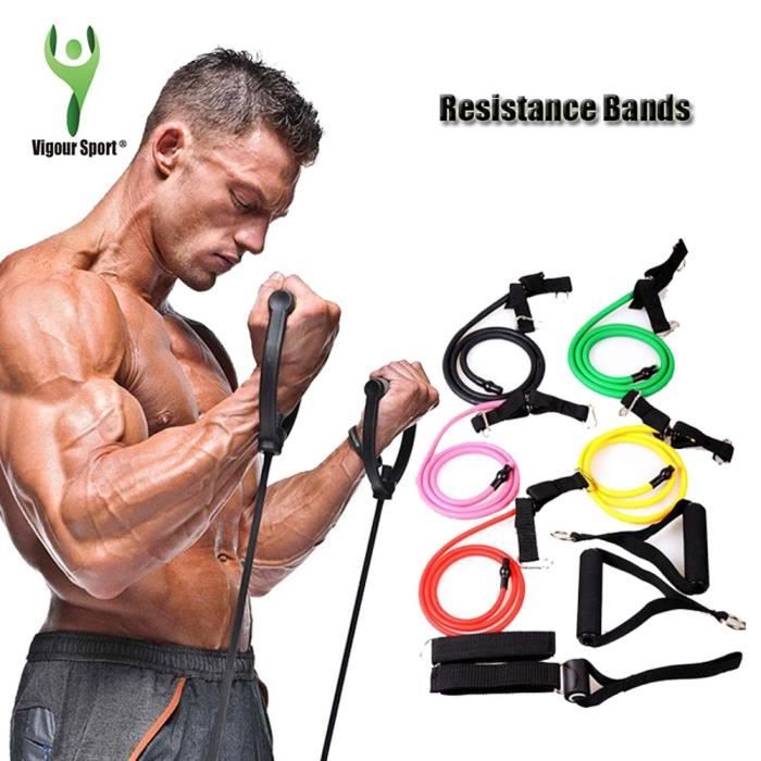 Bleu 1.2m Résistance Fitness bandes de résistance Tubes Corde d'exercices bandes d'exercice élastique