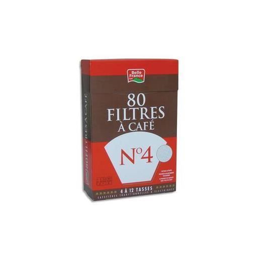BELLE France Boite de 80 filtres à café n°4 + 1 sachet détartrant 3344.
