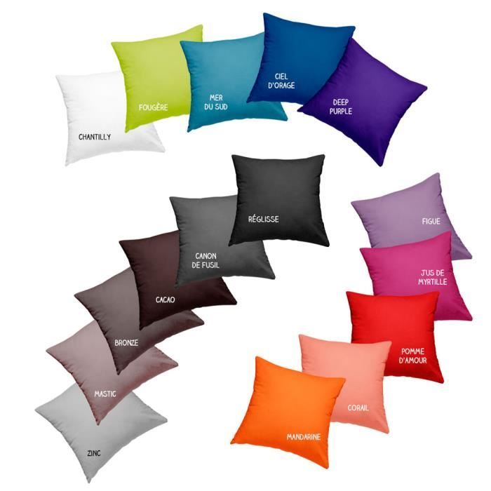 Coussin garni déhoussable - 40 x 40 cm - Today - Différents coloris Deep purple