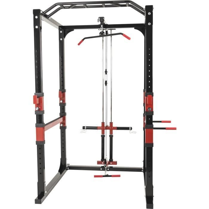 Station de traction – Cage à Squat – poulie haute et bas charge guidée - Power Lifting Gorilla sports