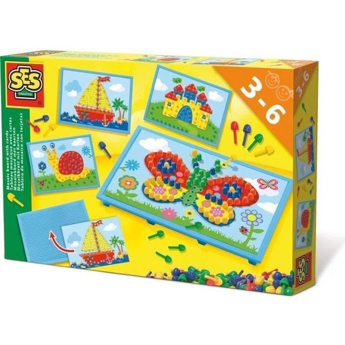 SES CREATIVE Tableau mosaïque avec cartes