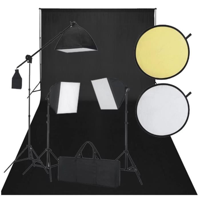 Kit studio fond noir & éclairage -RAI