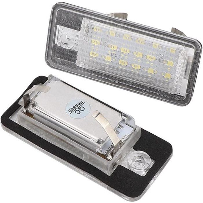 HURRISE Éclairage de plaque d'immatriculation 1 paire de feux de plaque d'immatriculation arrière à LED pour Audi
