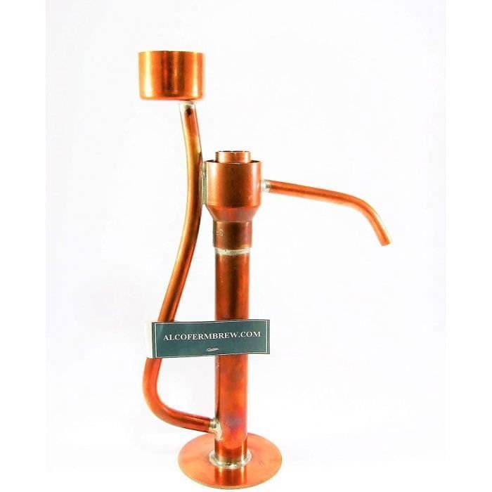 Récepteur pour alcoomètre – Perroquet en Cuivre - Perroquet de distillation - Hydromètre dynamique en cuivre - Bec de perroquet,