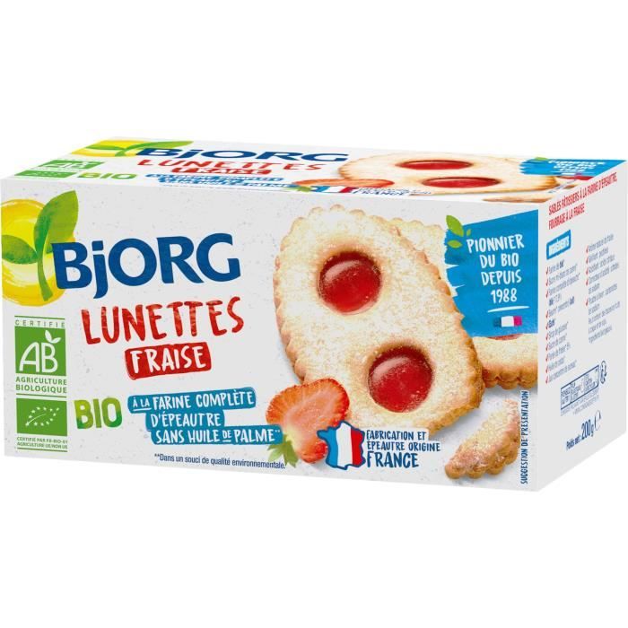 BJORG Lunettes à la Fraise Bio 200g