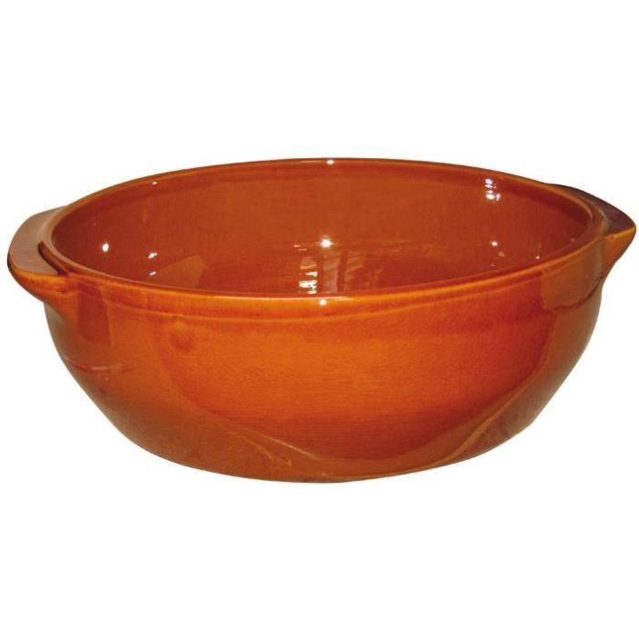 DIGOIN CERAMIQUE Plat creux - 4,5 L - Brun tradition