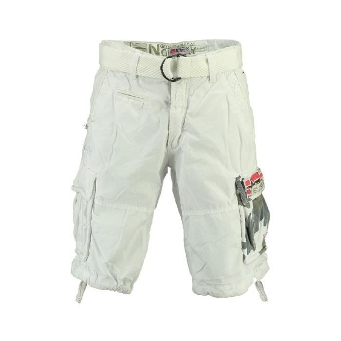 Bermuda Homme Geographical Norway Pasteque New Blanc