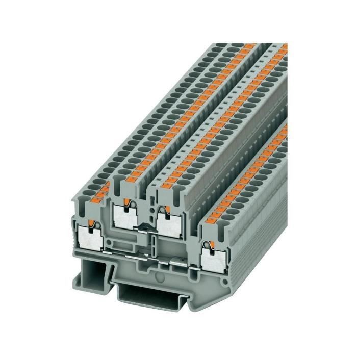 Bloc de jonction 2 niveaux gris 22 A (L x l x H) 68 x 5.2 x 47.5 mm Phoenix Contact 3210567 PTTB 2,5