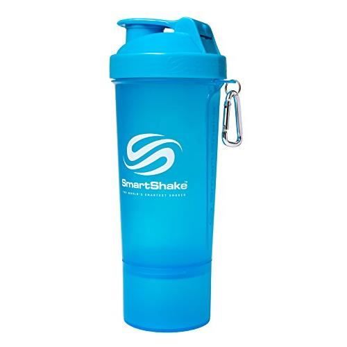 SmartShake Shaker 500 ml-18 oz Slim Bleu Néon
