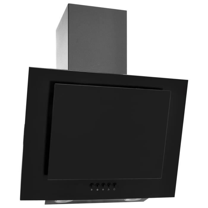 220821 - Design Furniture - Hotte avec LED Hotte aspirante - Hotte décorative murale Hotte Déco RVB 60 cm - Acier inoxydable et verr