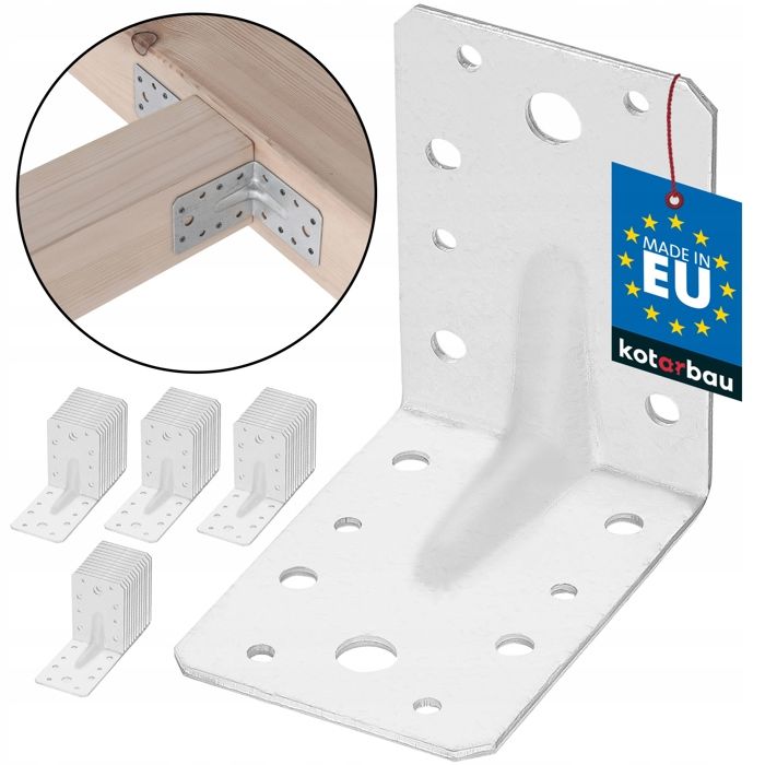 Blister de 4 EQUERRES + Vis acier bichro | ENVAIN MATERIAUX