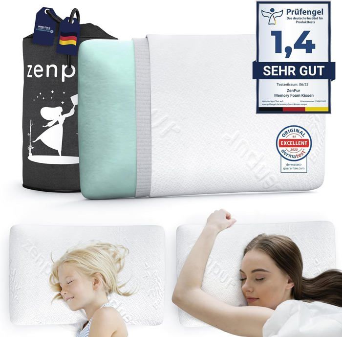 Oreiller Cervical Ergonomique 2 En 1 Mémoire De Forme – Pour Dormeurs Dos, Côté Et Ventre, 62x40 Cm - 10