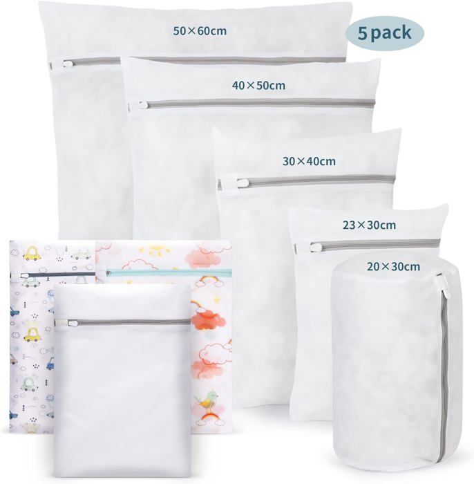 Sacs à Lavage Filet à Linge Lingerie, Avec Fermeture éclair Pour