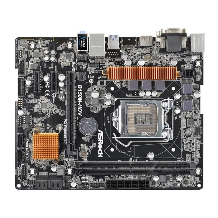 Carte mère ASRock B150M-HDV Intel B150 LGA 1151 2xDDR4 32GB Micro ATX - Asrock