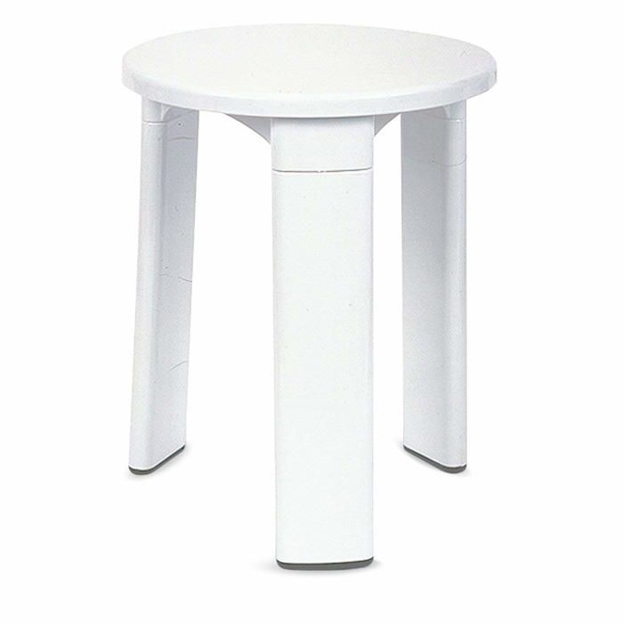 Tabouret Tatay - 4430001 - Tabouret de Salle de Bain Blanc 40 x 32 x 32 cm