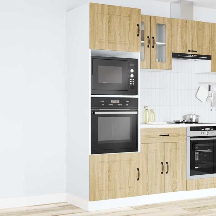 Armoires de four 2 pcs - STAR - Meuble à four - Lucca chêne sonoma - bois dingénierie LL51