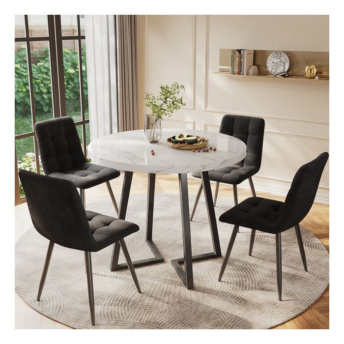 Ensemble table et chaises de cuisine miniature pour maison de poupée à l'échelle 1:12 - Accessoires ACCESSOIRES FABRICATION MAISON - Jeux - Jouets