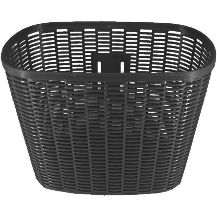 ECOVELO Panier Avant pour Vélo, Panier Porte-Objets en PLASTIQUE Style Osier, CESTELLO Universel pour Vélo (Noir ECOVELO Panier Avant pour Vélo, Panier Porte-Objets en PLASTIQUE Style Osier, CESTELLO Universel pour Vélo (Noir