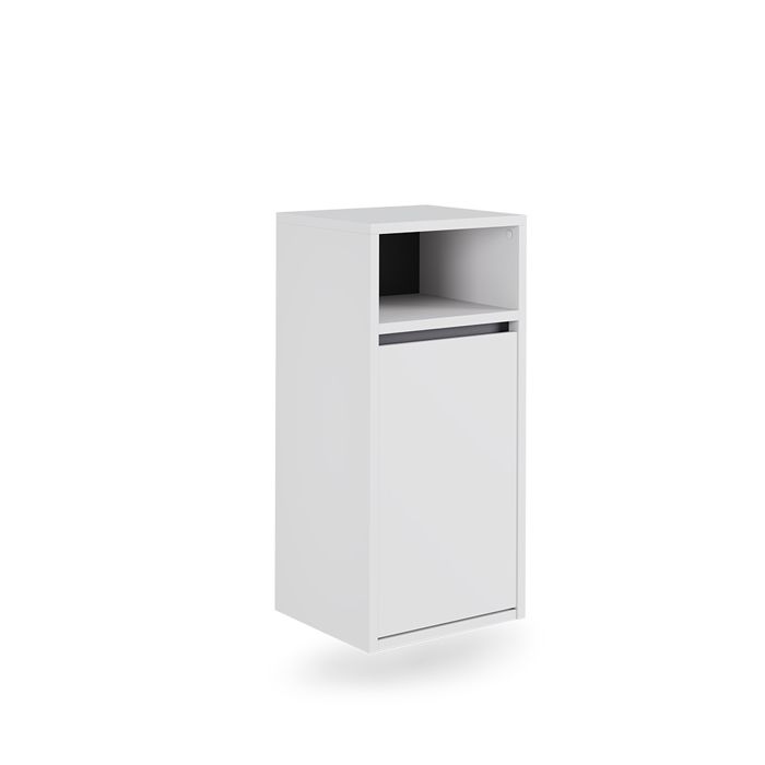 Armoire de salle de bain Viola 38x80cm avec panier à linge Blanc/Gris Vicco 54883