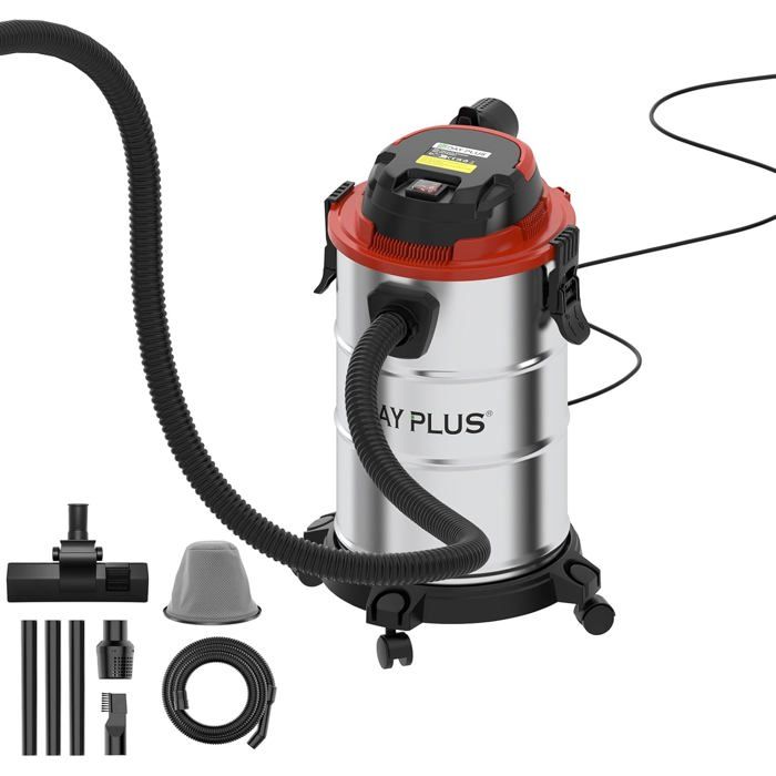 Aspirateur eau et poussière 3 en 1 Dayplus 2500W 20L aspirateur sans sac avec pression daspiration de 19 kPa filtre HEPA