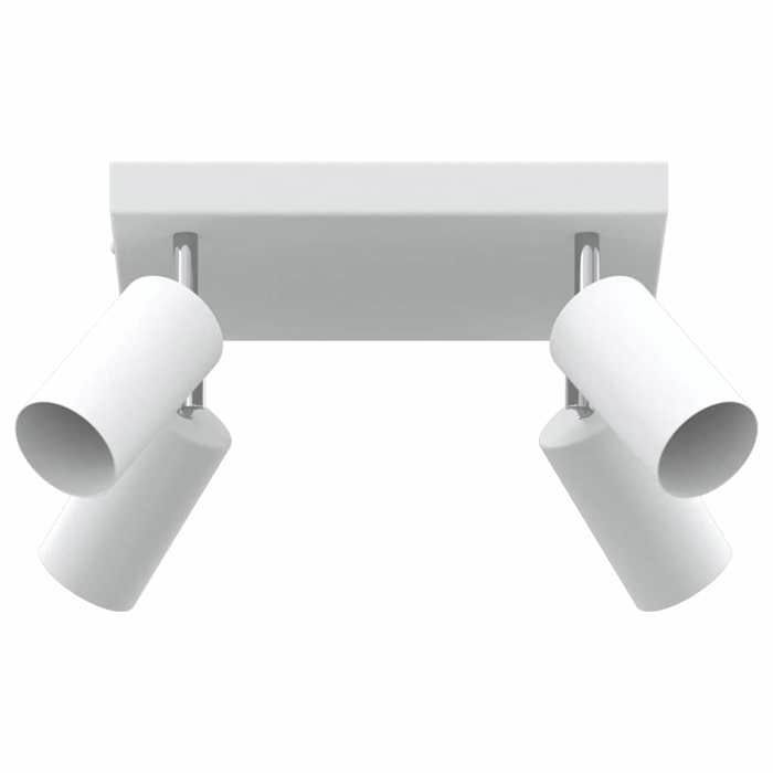 Spot de plafond moderne - vidaXL - Blanc - Acier - Finition mate - 26x26x16 5 cm - Pivotable - Usage intérieur