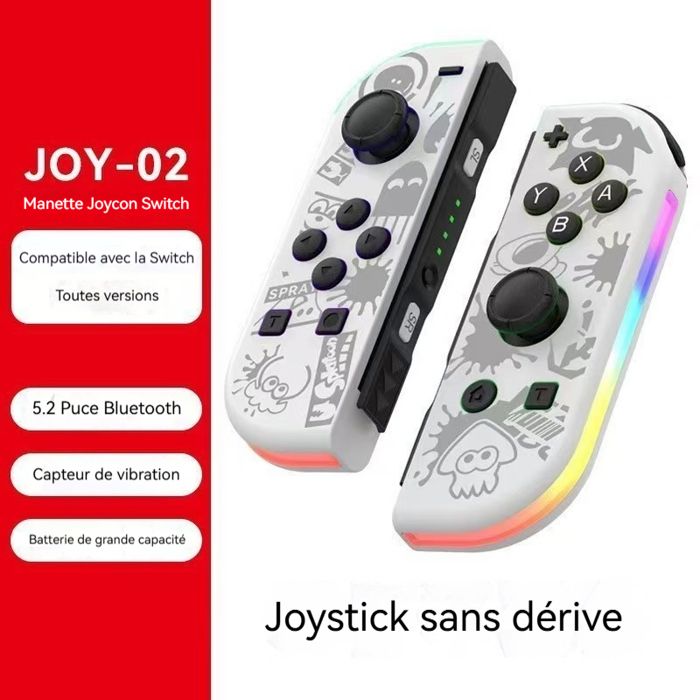 Lot de 2 manettes de jeu sans fil Joy Con pour Nintendo Switch JEU VIDEO CONSOLE RETRO - vue 3