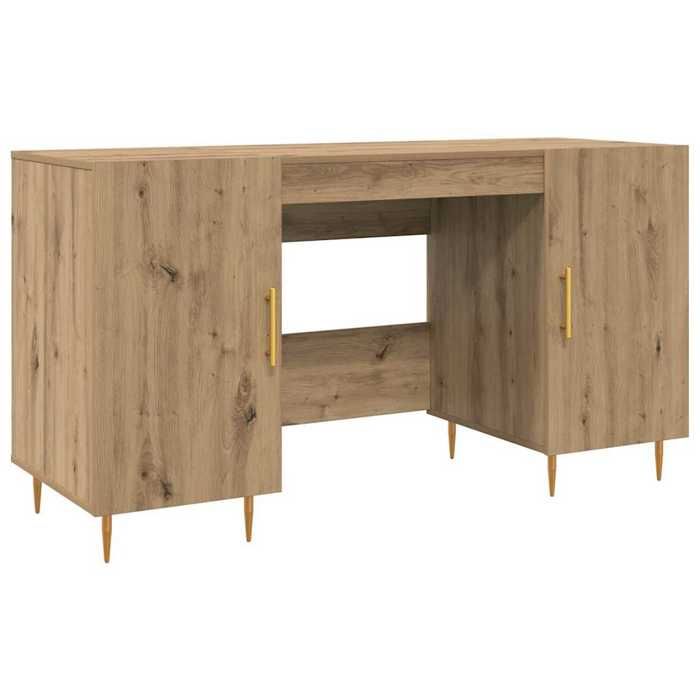 En PromotionBureau détude/bureau de travail - Beige Contemporain Bureau chêne artisanal 140x50x75cm - Bois dingénierie 4058955
