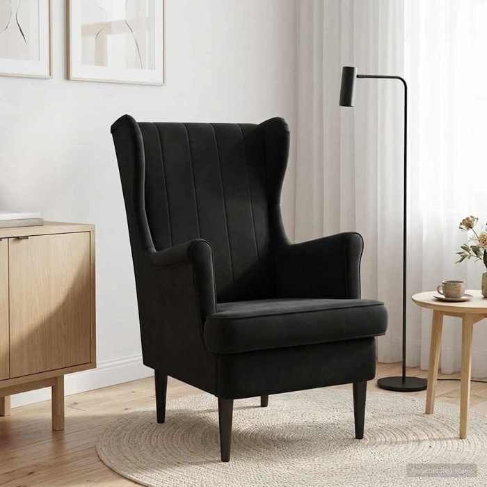 vidaXL fauteuil Noir Velours 42029942 vidaXL fauteuil Noir Velours 42029942