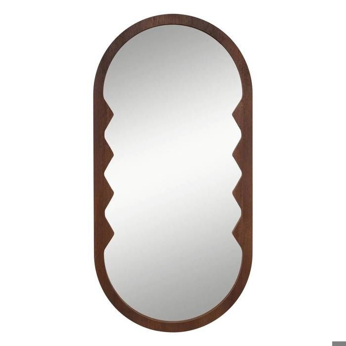 Miroir Homy ovale 35x70cm marron