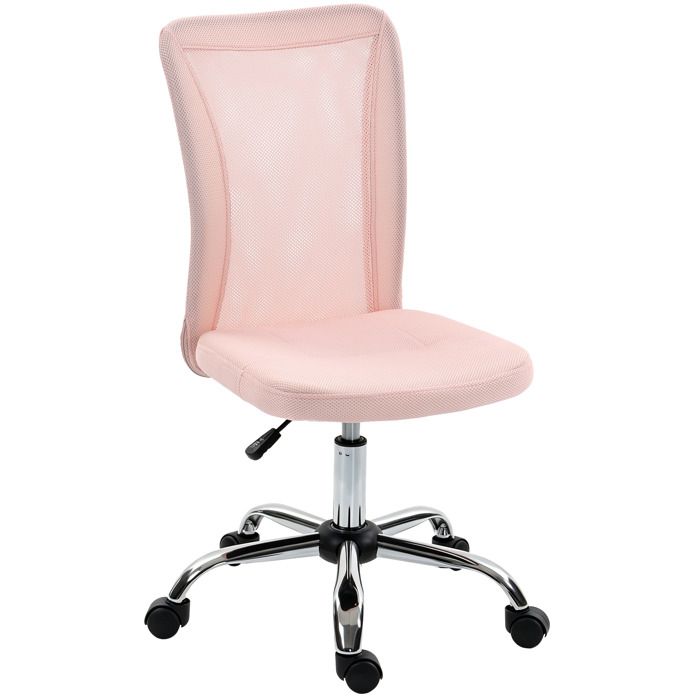 Chaise de bureau Vinsetto ergonomique hauteur réglable piètement chromé pivotant 360° revêtement maille