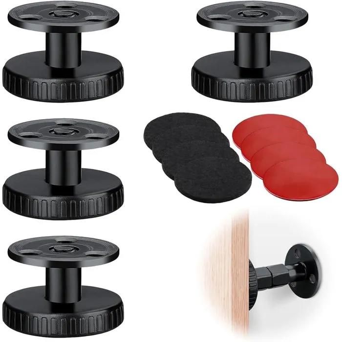 Butées de tête de lit réglables 27-40 mm lot de 4 fixations anti-vibration pour meubles et chevet