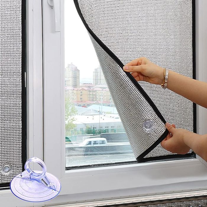 Film de Protection Solaire pour Fenêtre60x80cmFilm Réfléchissant dIsolation ThermiqueFilm Aluminisé IsolanteFilm Fenetr