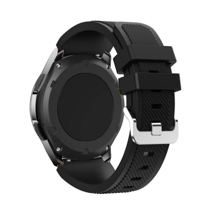 Couleur Noir taille 22mm bracelet de montre pour Samsung Galaxy