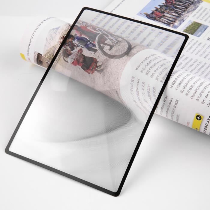 Feuille De Loupe Plate En PVC A5 180x120mm X3 Loupe De Page De Livre 