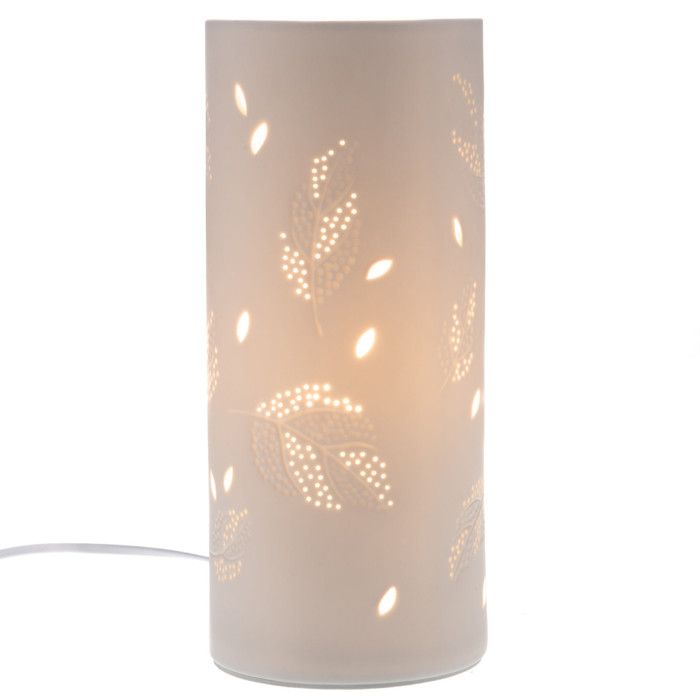 Lampe tube feuilles 28 cm - Amadeus