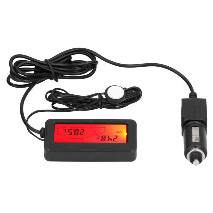 DC12V Digital Voiture Thermometre mini LCD rétroéclairage véhicule température mètre nouveau 