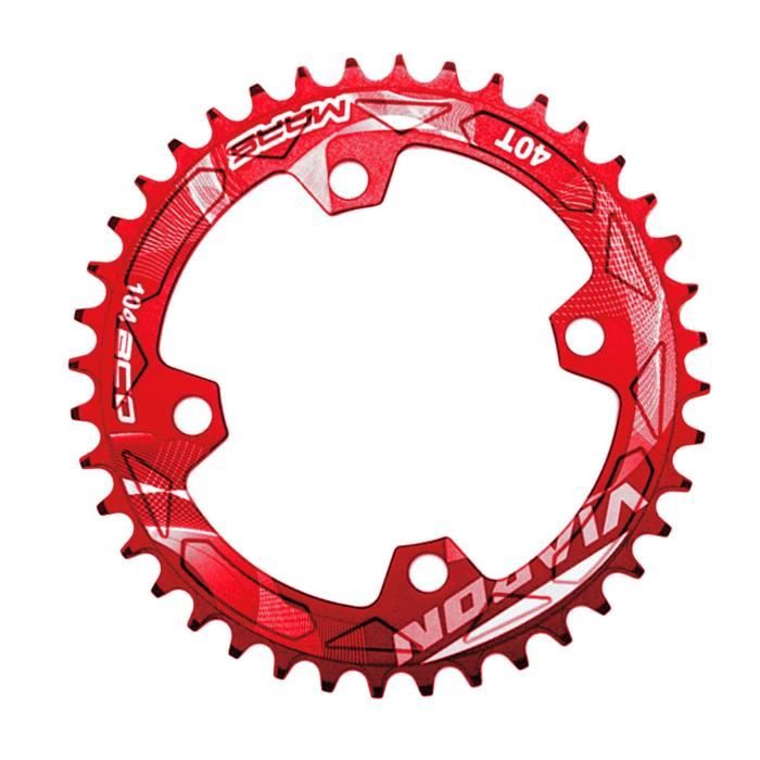 Plateau De Chaîne 42T Pour Vélo Route, 110 Mm, Alu Noir, Décalage 1mm, Montage Direct