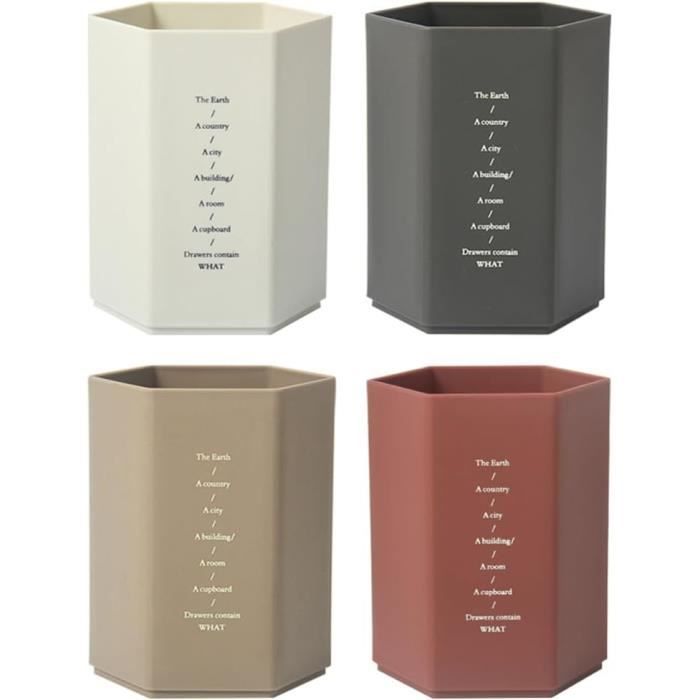 Hztyyier Porte-stylo Hexagonal En Métal Or - Organisateur De Bureau Élégant Et Multifonction