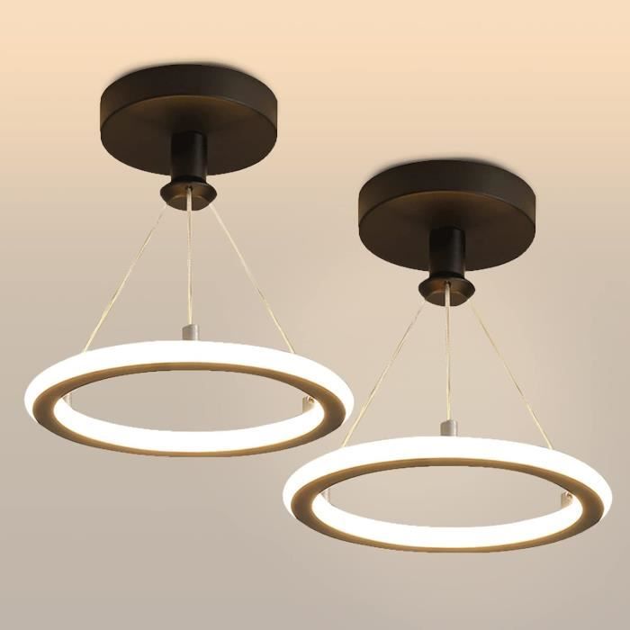 Lot De 2 Lumière Dimmable Led Plafonnier Moderne, 19W Lampe De Plafond ...