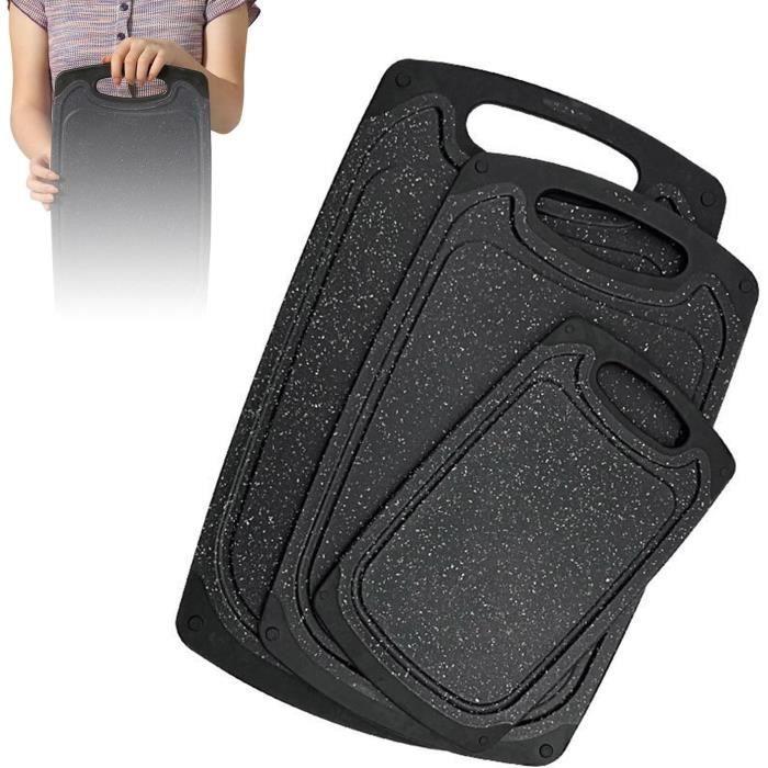 Planche à Découper KESPER - 40x24 Cm - Antidérapante En Plastique - Ultra Pratique Et Facile à Nettoyer