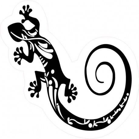 Gecko salamandre 9865 autocollant adhésif sticker - Taille : 12 cm - Couleur : noir Noir