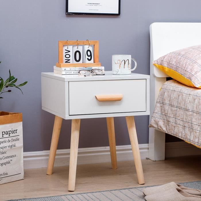 Table de Chevet Lot de 2 Table de Nuit d'appoint