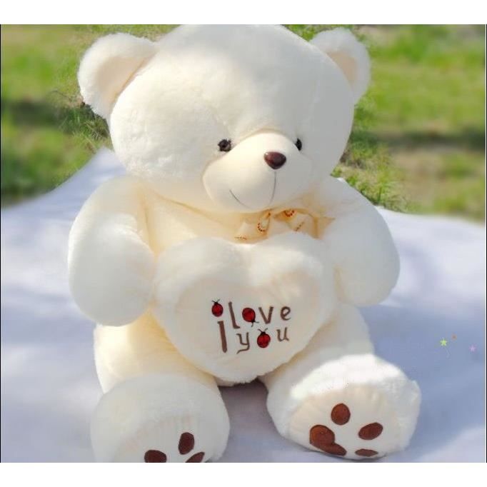 45cm Joli Nounours En Peluche Gros Jouets Rembourres Animaux L Amour Coeur Cdiscount Jeux Jouets