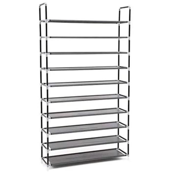 Étagère Chaussure à 9 Niveaux,Porte Chaussures,Etagere Chaussure en Métal,pour Entrée,Salon,Chambre,127 x 30 x 157 cm,Noir à partir de 95,27 € (mai 2026