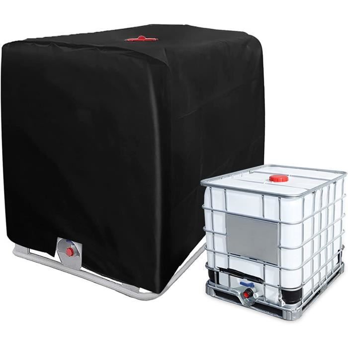 Bâche De Protection Cuve IBC 1000L Luxshiny - Housse Anti-UV étanche Avec Fermeture éclair 120x100x116 Cm - 10