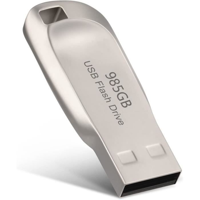 Clé USB 985 Go,USB 3.0 Métal Cle USB 982 Go Imperméable Clef USB avec Porte- clés pour Ordinateur-PC Stockage de A167 - Cdiscount Informatique