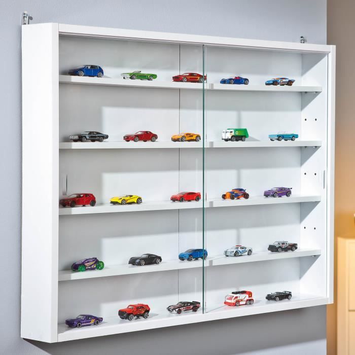 Vitrine Murale 80x60x25 Cm Collection Miniature Hetre Avec 2